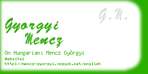 gyorgyi mencz business card